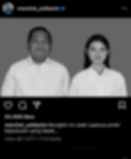 Marshel unggah foto hitam putih bareng Cesen dengan caption ini. 