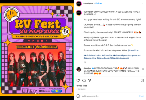 Secret Number tampil di KV Fest 2022