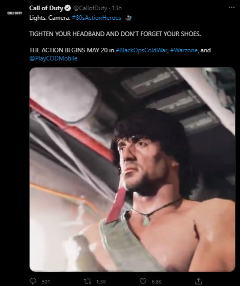 Sosok Rambo di trailer kolaborasi COD x Rambo