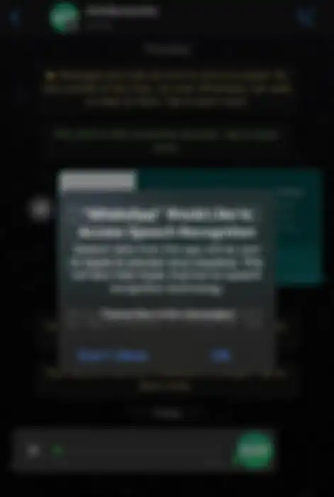 Notifikasi penggunaan fitur transcribe voice messages di whatsapp