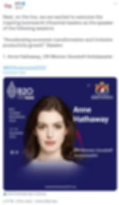 Anne Hathaway, UN Women Goodwill Ambassador bakal hadir di Bali