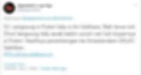 Unggahan akun Twitter @digeeembok tentang Puteri Novitasari Ramli