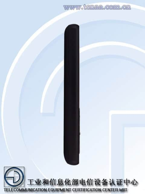 Tampilan samping Nokia T-1242.