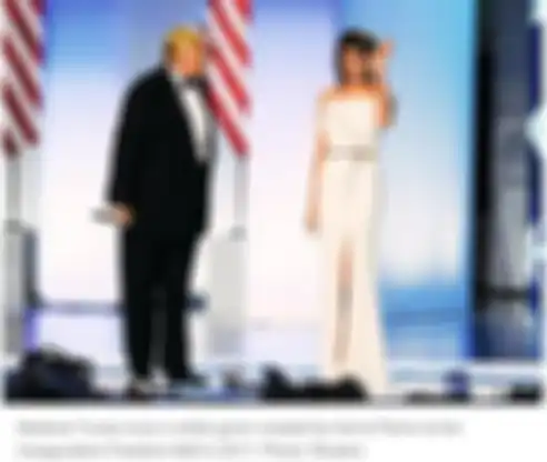 Melania Trump saat pesta Inagurasi Presiden AS 2017