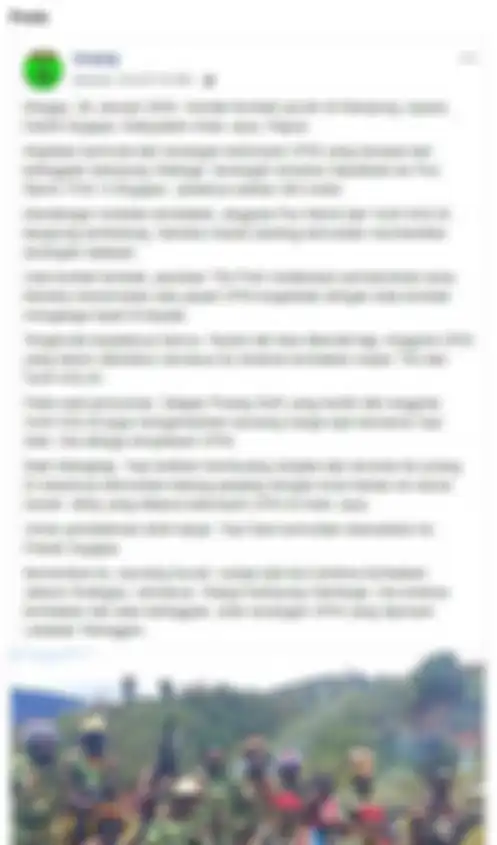 Postingan di akun FB TPNPB