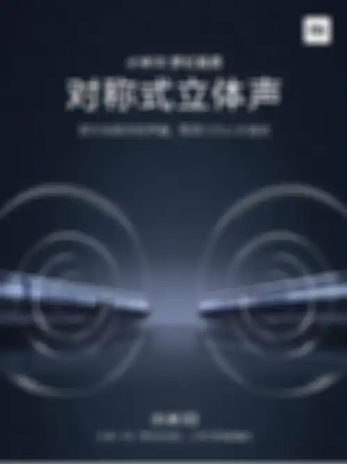 Poster promosi Xiaomi Mi 10 terbaru yang menampilkan sistem dual speaker