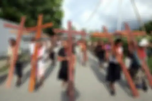 Ritual Jumat Agung di Timor Leste oleh umat Katolik.