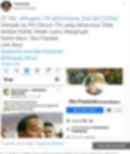 Akun Twitter ini melaporkan adanya ujaran kebencian yang dilakukan oleh akun Facebook dengan foto profil pria berseragam TNI