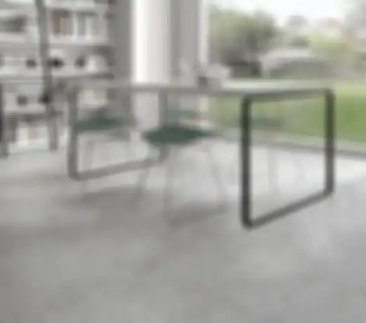 Rumah minimalis bertambah elegan dengan lantai homogeneous tile unpolish warna semen.
