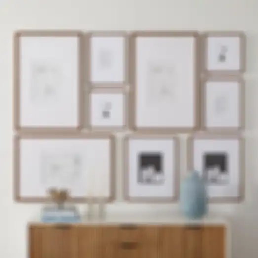 Ilustrasi Dinding Galeri yang Disejajarkan secara Horizontal