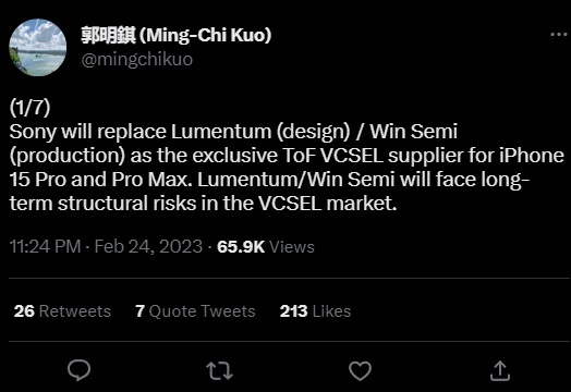 Tweet ming-chi kuo.