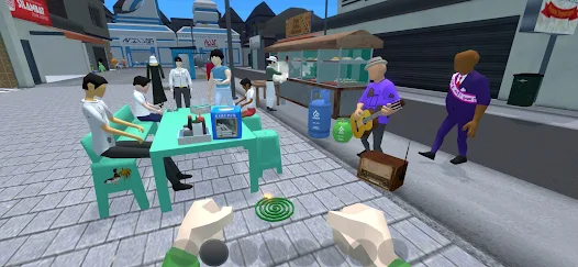 Tampilan gameplay di game Bakso Simulator