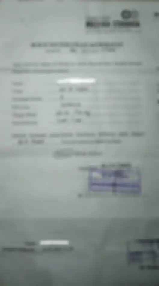 Surat keterangan sehat dari dokter