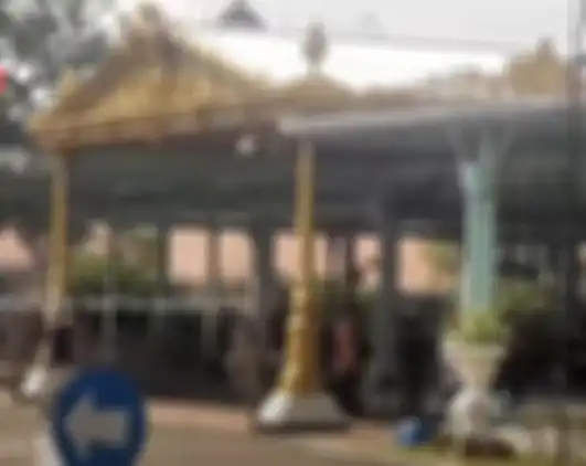 Tampak depan Pura Mangkunegaran jelang pernikahan Kaesang dan Erina. 