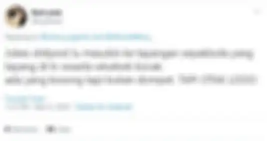 Respon salah satu netizen twitter