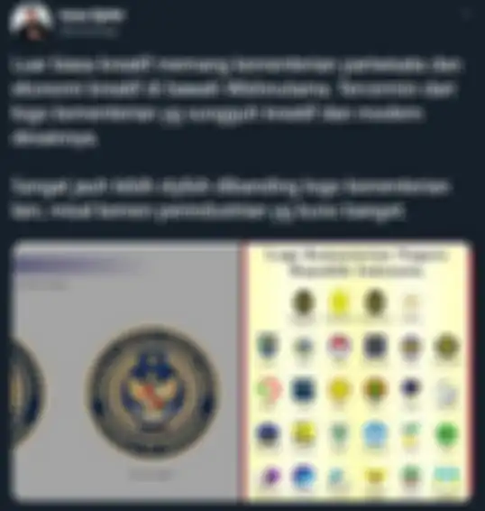 Logo Kemenparekraf yang viral di Twitter dibagikan oleh Iman Sjafei @imanlagi.