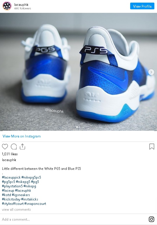 Tangkapan layar postingan foto sepatu Nike yang berkolaborasi dengan PlayStation 5 (PS5).