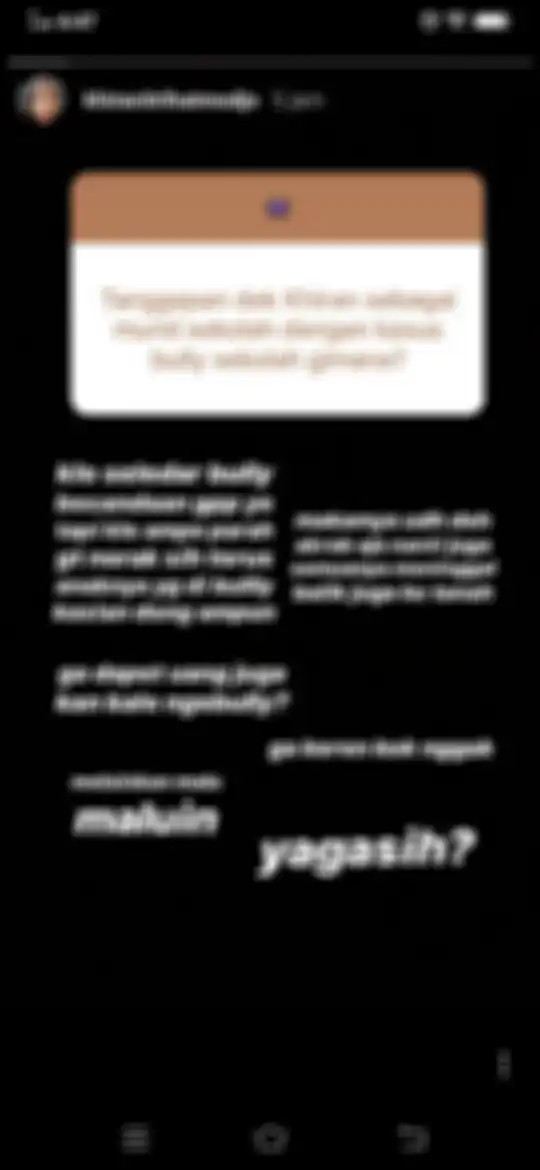 unggahan Khirani di instastory
