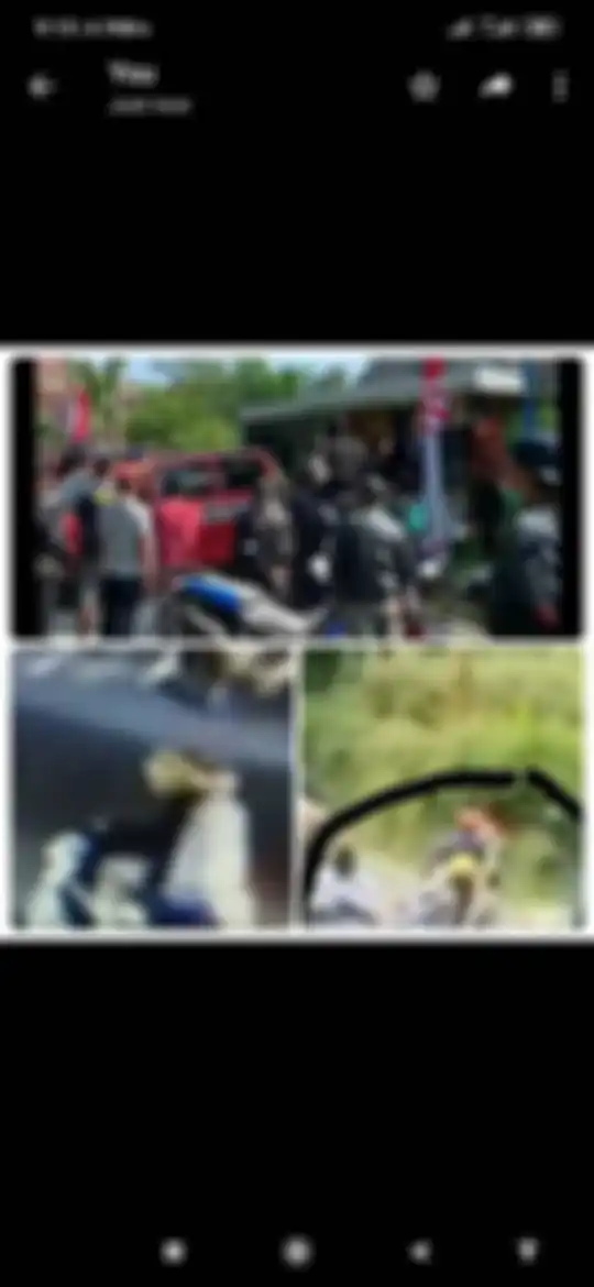 Foto motor biru yang parkir di rumah korban saat penemuan jasad pembunuhan di Subang, Jawa Barat dikulik netizen. 