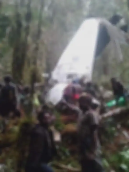 Proses evakuasi tampak didominasi oleh warga lokal. Orang gunung ramai-ramai evakuasi pesawat Rimbun Air yang hancur di belantara Papua.