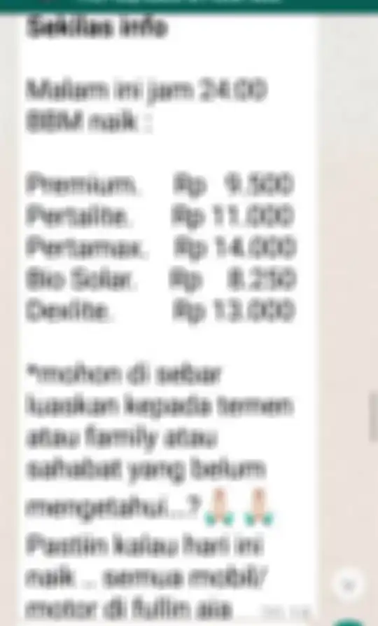 Hoax yang beredar di sosial media