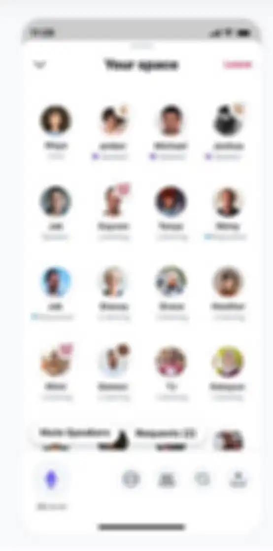 Tampilan fitur Spaces Twitter