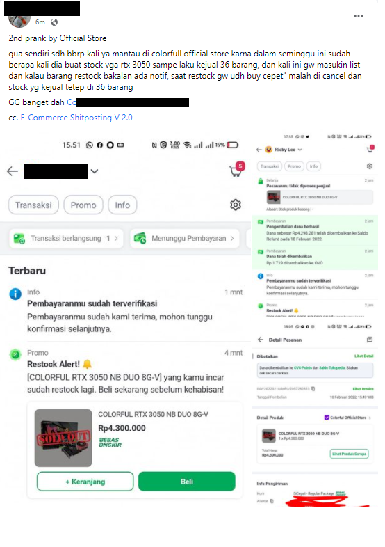 Kasus official store di Tokopedia
