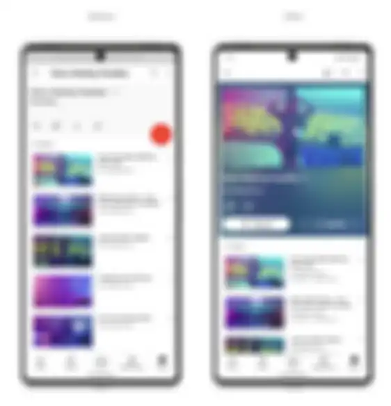 Perubahan antar muka YouTube sebelum (kiri) dan sesudah (kanan) 