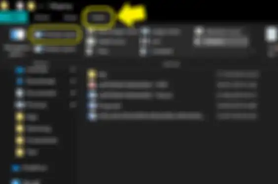 Menu View dan pilihan Preview pane 