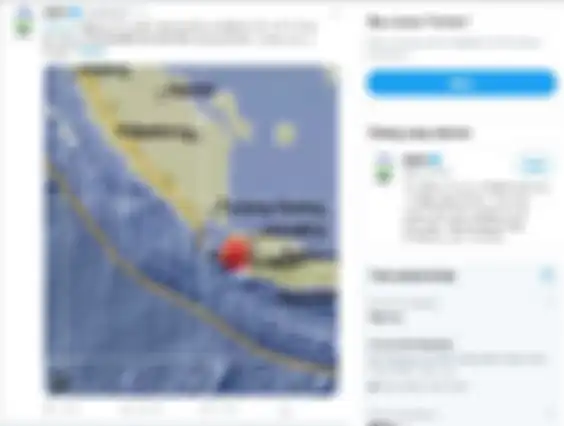 Info gempa yang siang tadi terasa Di Jakarta dan sekitarnya