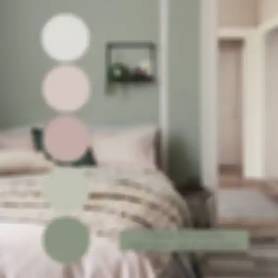 Warna hijau sage dan pink 