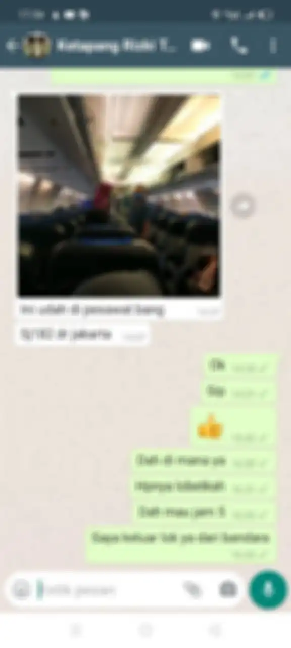 Percakapan terakhir salah satu korban Sriwijaya Air SJ-182 Rizki Wahyudi yang sempat kirim foto di dalam kabin pesawat.