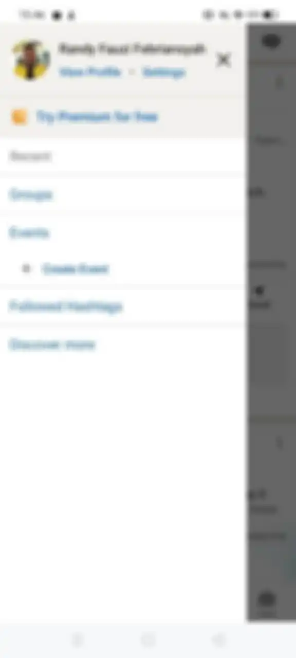 Tampilan pengaturan untuk mengubah opsi kunjungan profil LinkedIn via aplikasi.