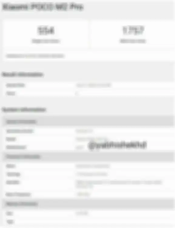 Bocoran sertifikat GeekBench perangkat Xiaomi Poco M2 Pro yang akan meluncur pada tanggal 7 Juli 2020.