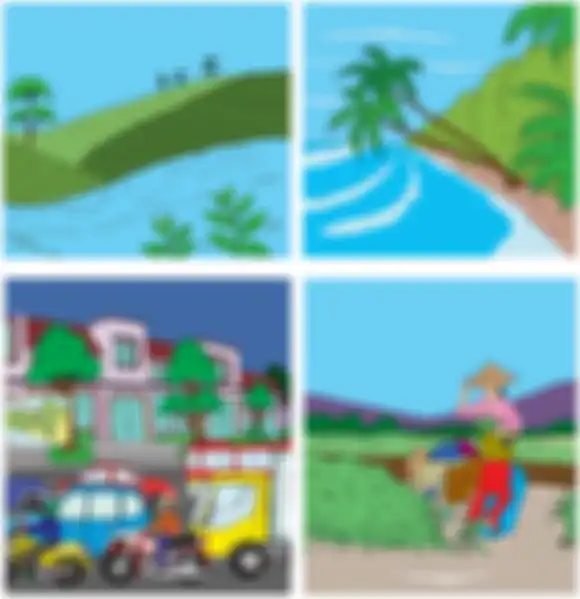 Ini jawaban ciri-ciri mengenai kenampakan alam wilayah daratan dan ketampakan alam wilayah perairan buku tematik kelas 5 SD Tema 9.