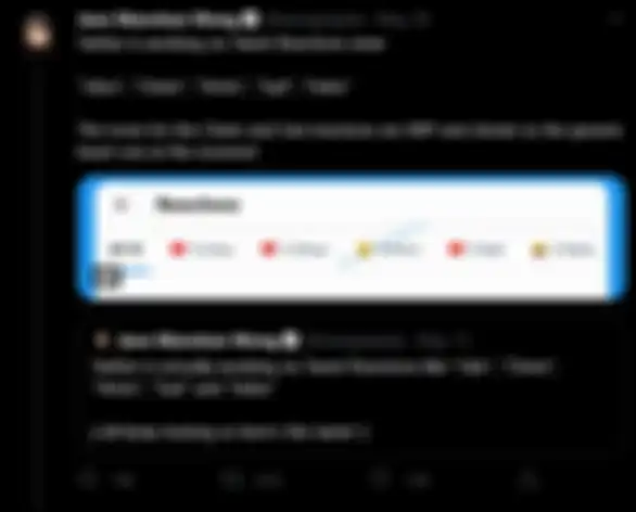 Postingan Jane Manchun Wong terkait jenis-jenis emoji reaksi Twitter yang akan tersedia untuk pengguna