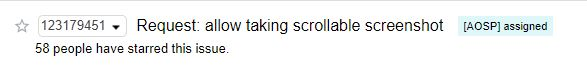 Thread yang berisi permintaan terhadap fitur scrolling screenshot
