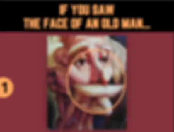 Gambar 1, wajah laki-laki tua