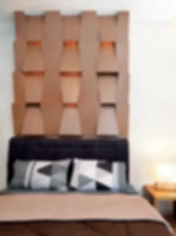 Lampu LED di Headboard 3 Dimensi