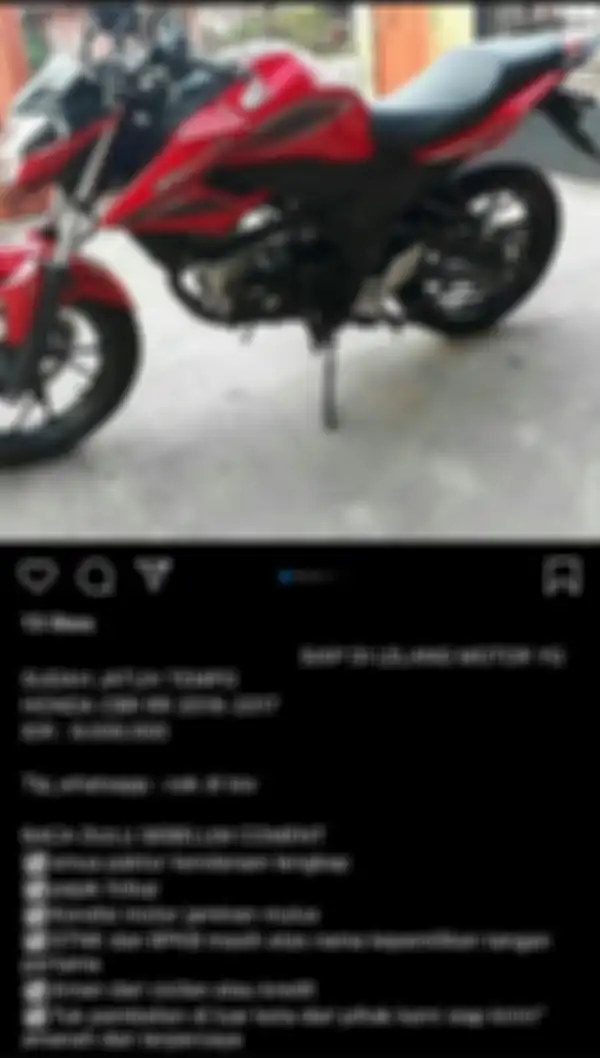 Salah satu motor yang dijual dengan harga murah dengan lelang online