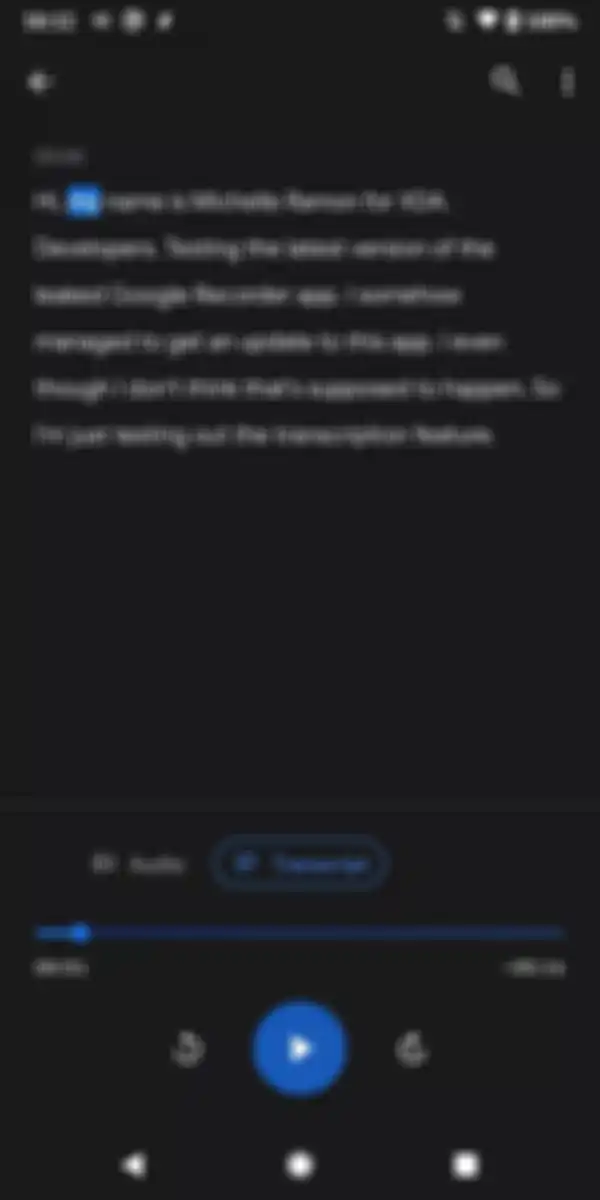 Contoh transkrip Recorder