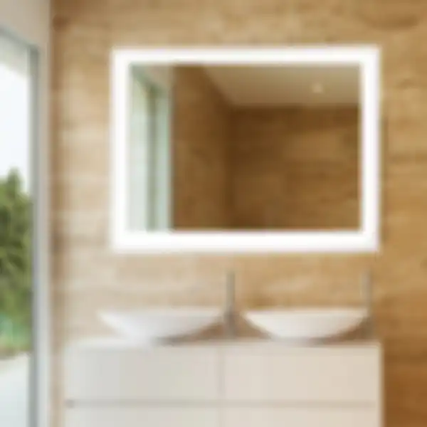 Ilustrasi cermin back-lit