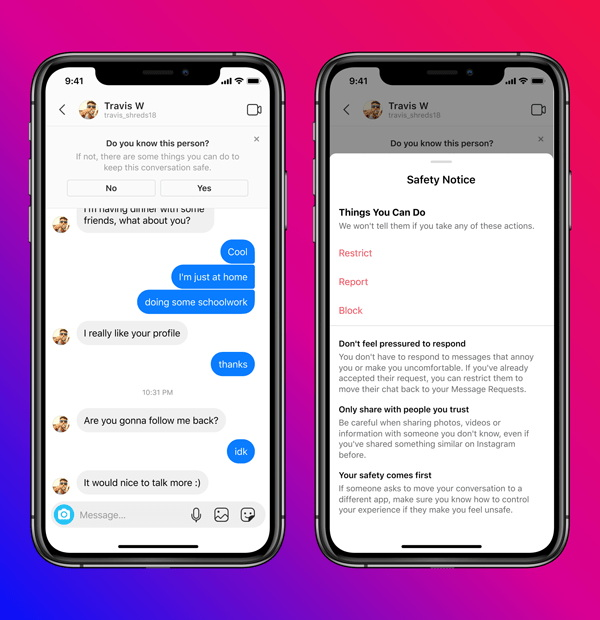 Fitur baru DM Instagram untuk melindungi pengguna di bawah umur dari orang asing