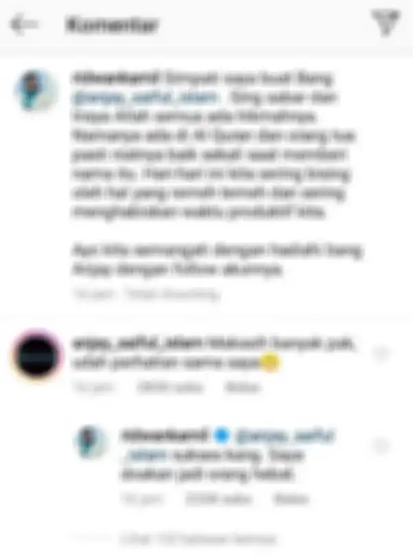 Komentar Anjay Saiful Islam di Instagram Ridwan Kamil