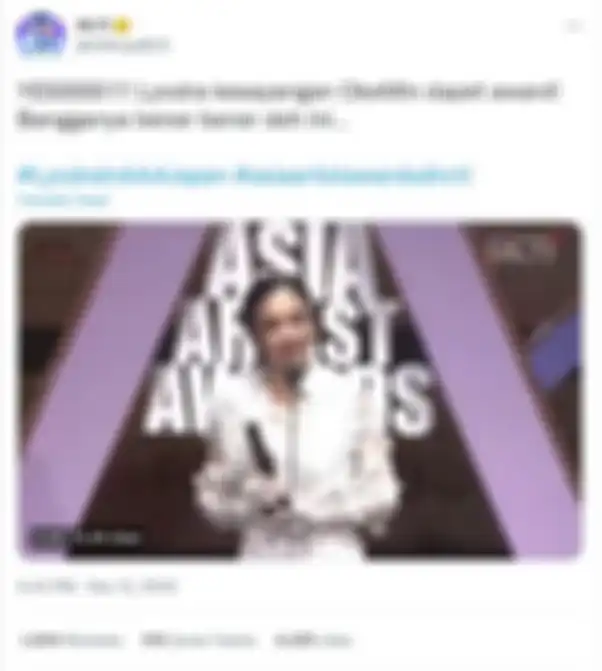 Lyodra saat hadiri acara AAA di Jepang