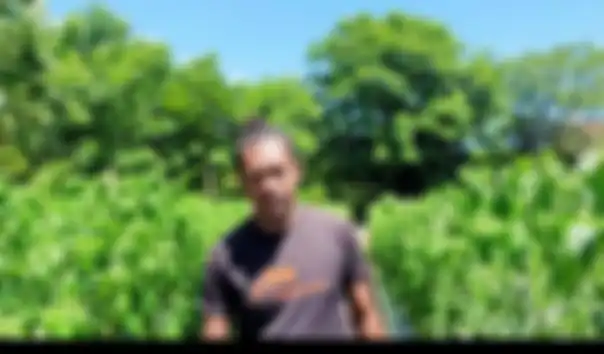 Yance Maring (30), pria asal Maumere, Kabupaten Sikka, NTT, pose di kebun holtikultura miliknya, Rabu (17/3/2021). 