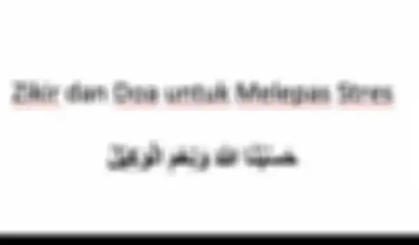 doa menghilangkan stress