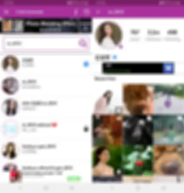 Masukkan nama akun yang ingin dicari (Kiri) dan tampilan sebelum men-download foto profilnya (Kanan).