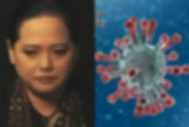 Mbak You (kiri) dan virus corona (kanan).