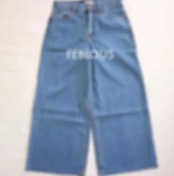 Unfinished cullote jeans